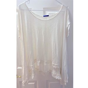 Sweet Claire Lace Trim Top OSFA